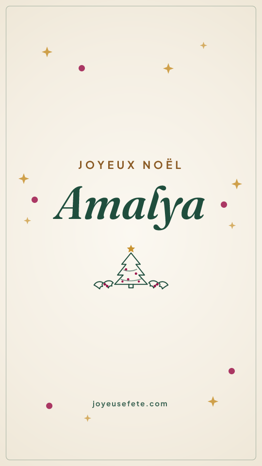 Image « Joyeux Noël Amalya » au format story