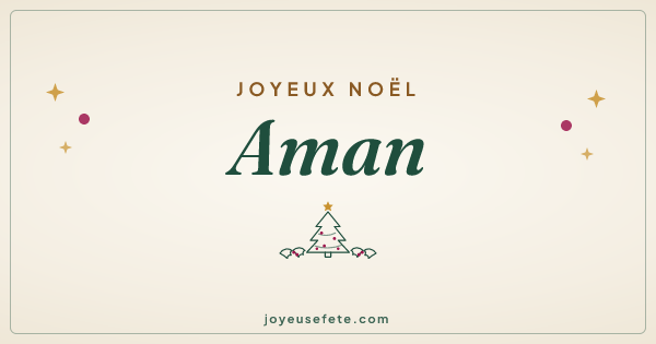 Image « Joyeux Noël Aman » au format large