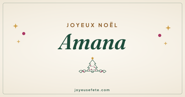 Image « Joyeux Noël Amana » au format large