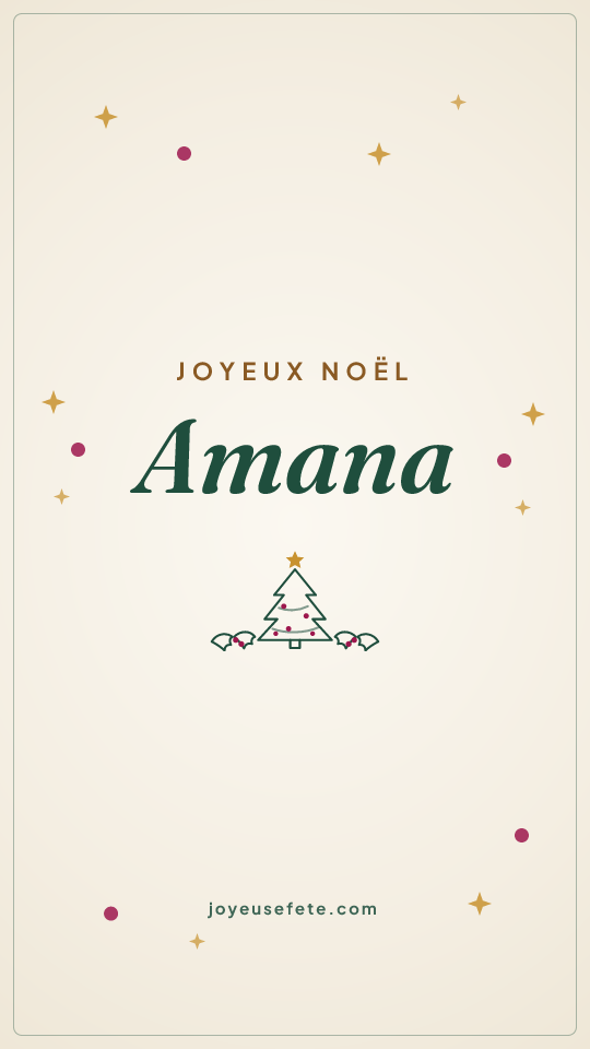Image « Joyeux Noël Amana » au format story