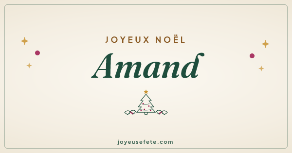Image « Joyeux Noël Amand » au format large