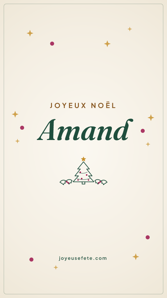 Image « Joyeux Noël Amand » au format story