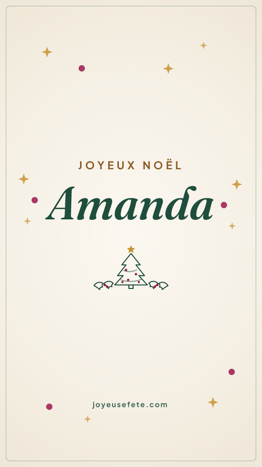 Image « Joyeux Noël Amanda » au format story