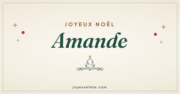Image « Joyeux Noël Amande » au format large