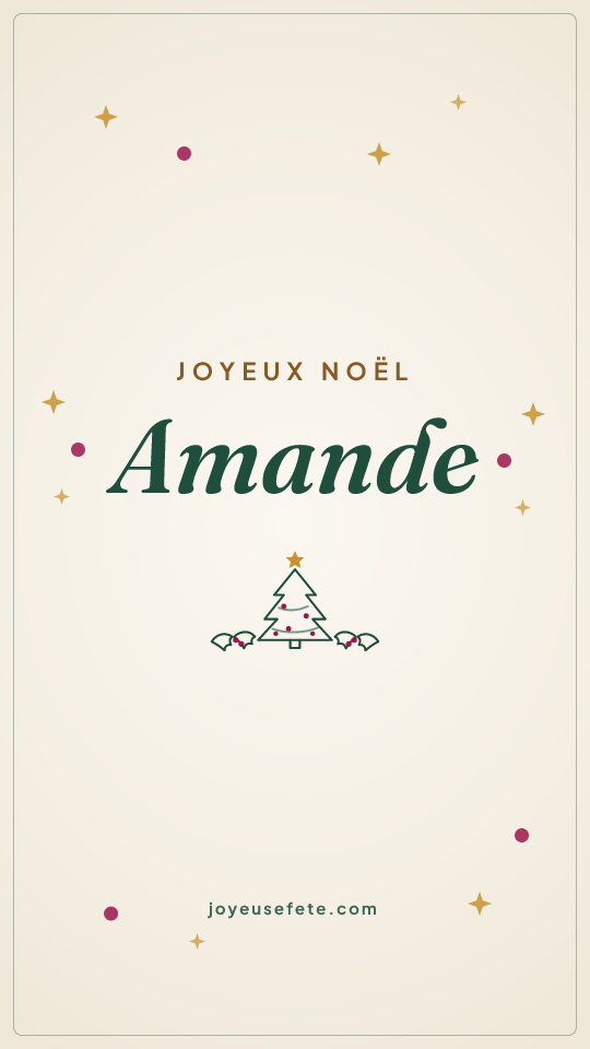 Image « Joyeux Noël Amande » au format story