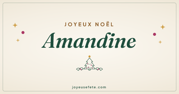 Image « Joyeux Noël Amandine » au format large