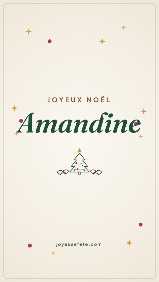 Image « Joyeux Noël Amandine » au format story
