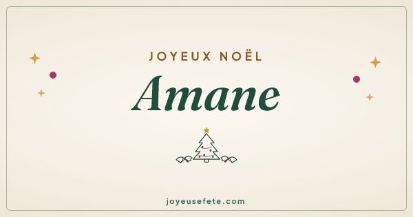 Image « Joyeux Noël Amane » au format large