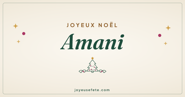 Image « Joyeux Noël Amani » au format large