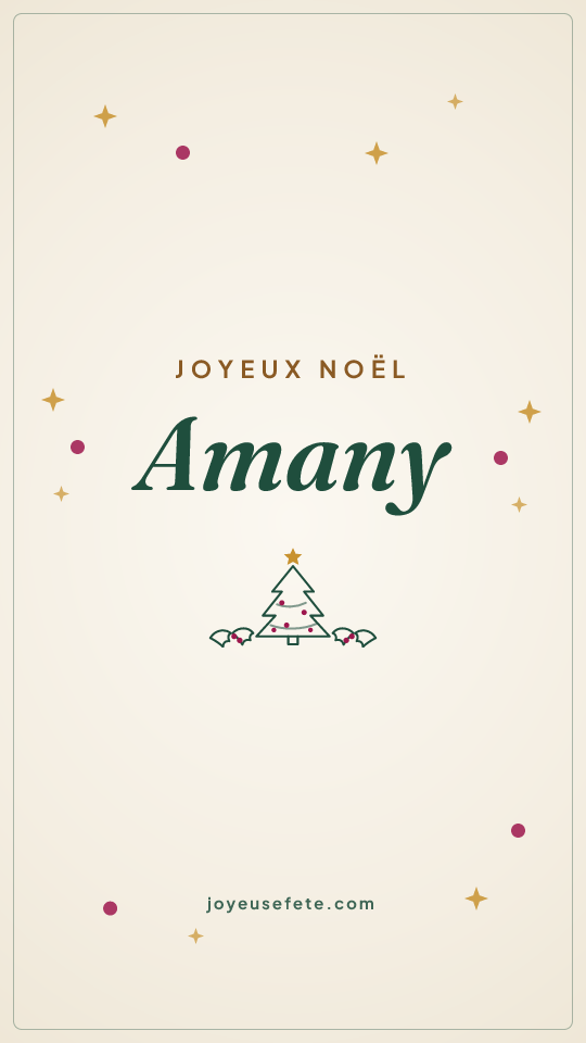 Image « Joyeux Noël Amany » au format story
