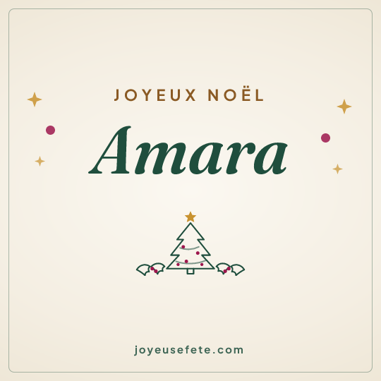 Image carrée « Joyeux Noël Amara » pour WhatsApp