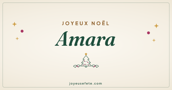 Image « Joyeux Noël Amara » au format large