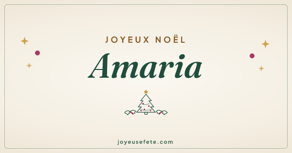 Image « Joyeux Noël Amaria » au format large