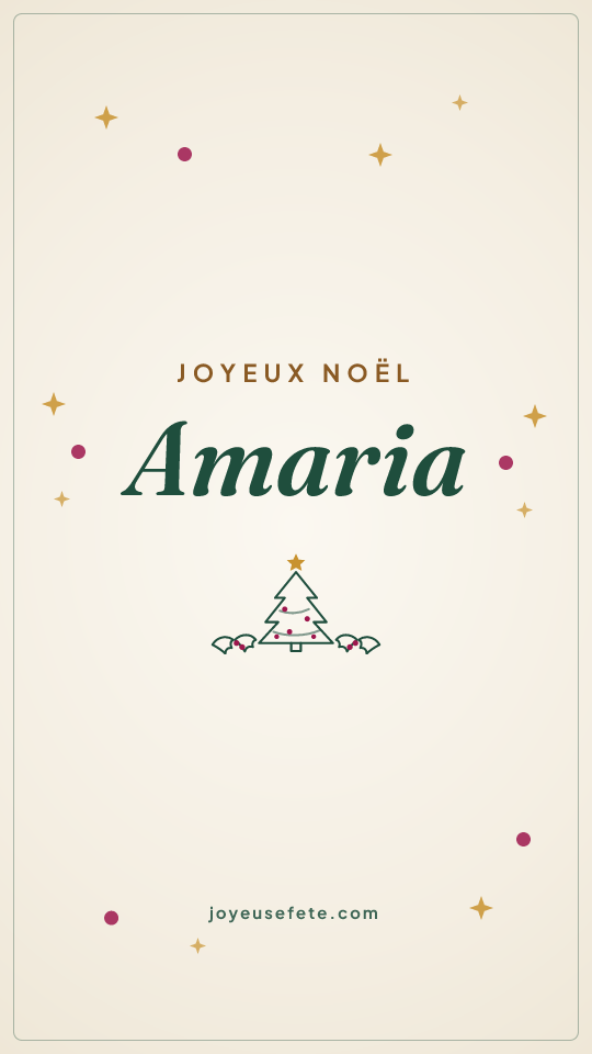 Image « Joyeux Noël Amaria » au format story
