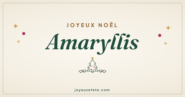 Image « Joyeux Noël Amaryllis » au format large