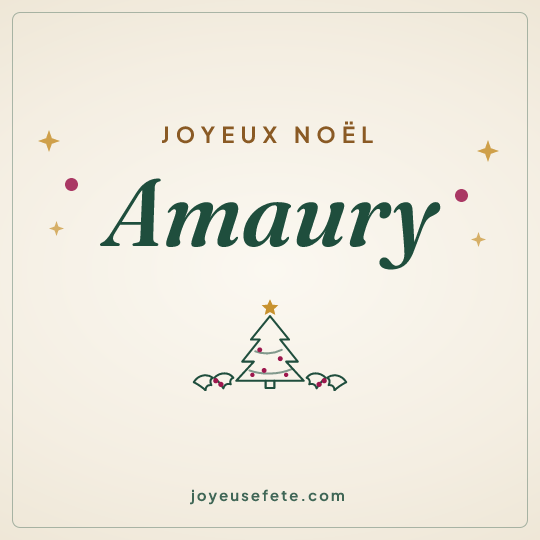 Image carrée « Joyeux Noël Amaury » pour WhatsApp
