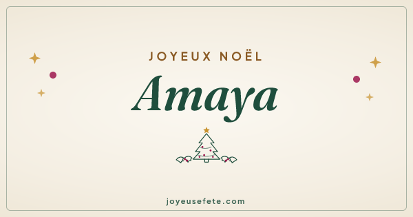Image « Joyeux Noël Amaya » au format large
