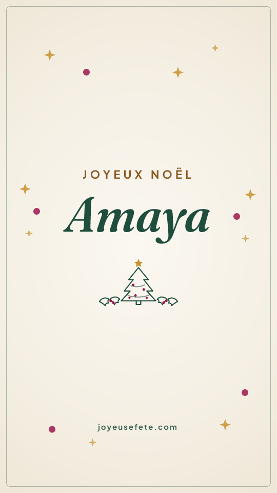Image « Joyeux Noël Amaya » au format story