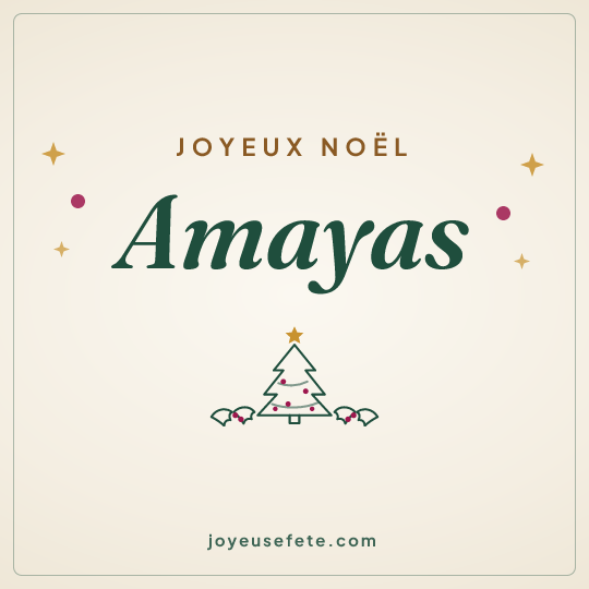 Image carrée « Joyeux Noël Amayas » pour WhatsApp