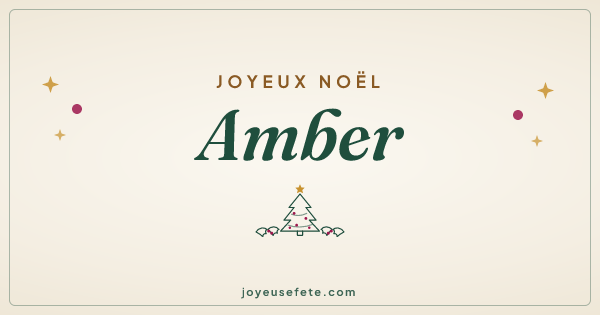 Image « Joyeux Noël Amber » au format large