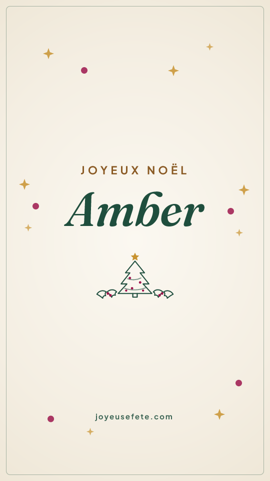 Image « Joyeux Noël Amber » au format story