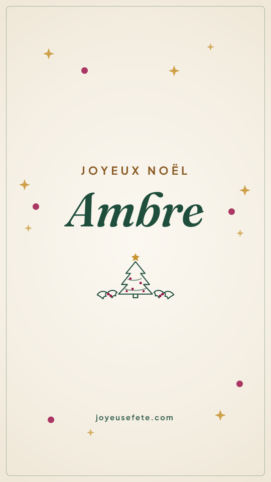 Image « Joyeux Noël Ambre » au format story