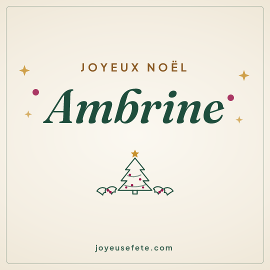 Image carrée « Joyeux Noël Ambrine » pour WhatsApp