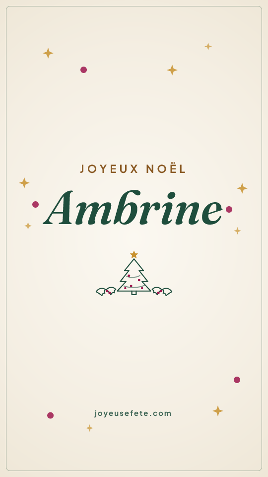 Image « Joyeux Noël Ambrine » au format story