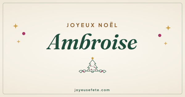 Image « Joyeux Noël Ambroise » au format large