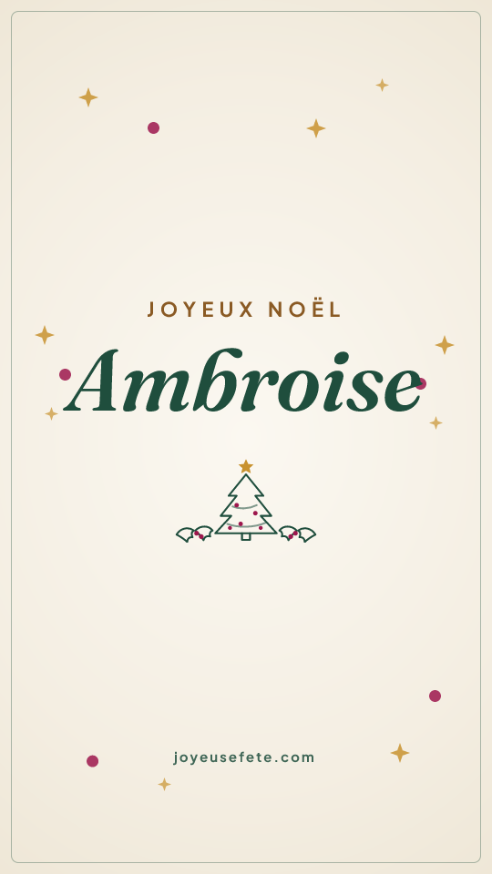 Image « Joyeux Noël Ambroise » au format story