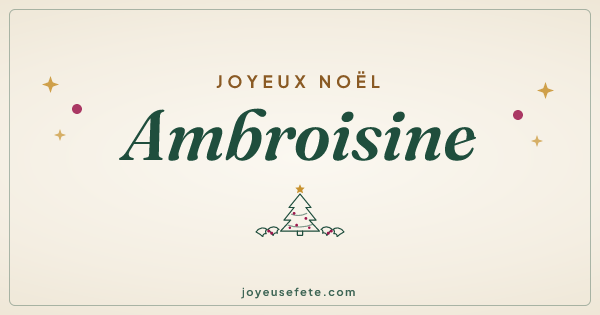 Image « Joyeux Noël Ambroisine » au format large