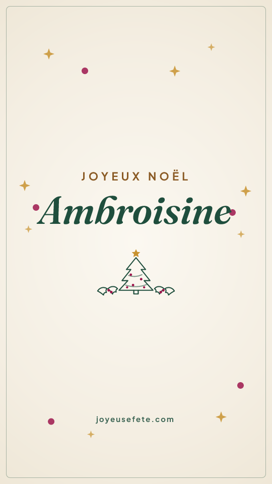 Image « Joyeux Noël Ambroisine » au format story