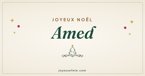 Image « Joyeux Noël Amed » au format large