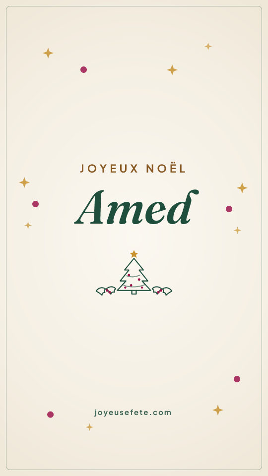 Image « Joyeux Noël Amed » au format story