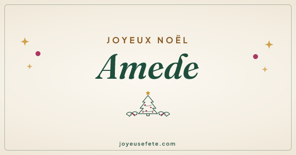 Image « Joyeux Noël Amede » au format large