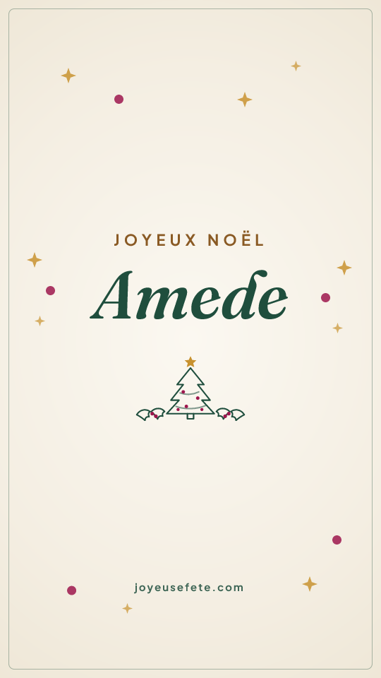 Image « Joyeux Noël Amede » au format story