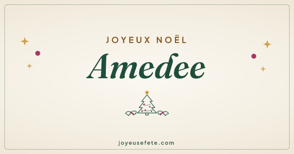 Image « Joyeux Noël Amedee » au format large