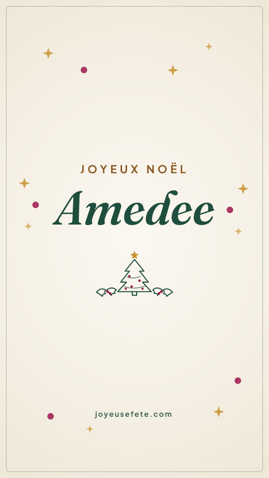 Image « Joyeux Noël Amedee » au format story