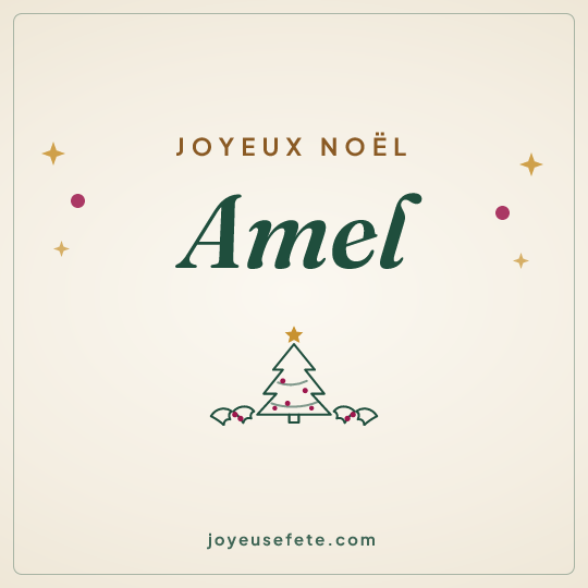 Image carrée « Joyeux Noël Amel » pour WhatsApp