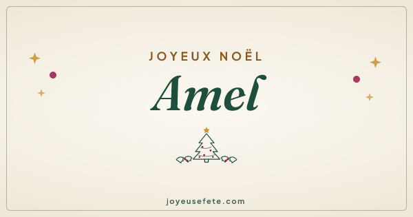 Image « Joyeux Noël Amel » au format large