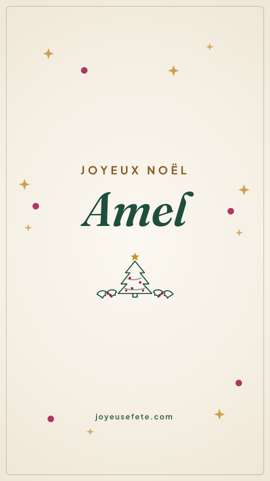Image « Joyeux Noël Amel » au format story