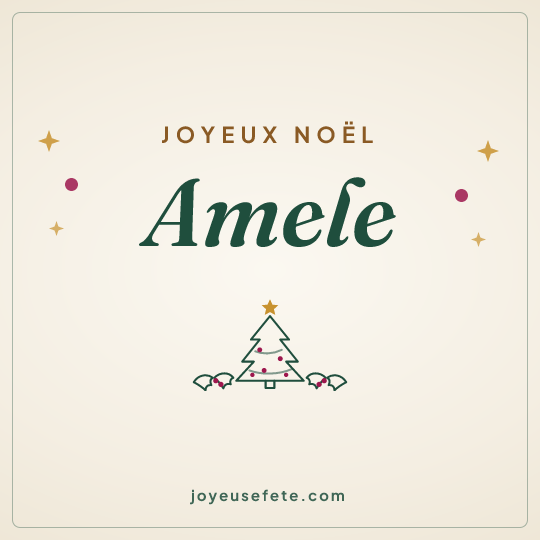 Image carrée « Joyeux Noël Amele » pour WhatsApp