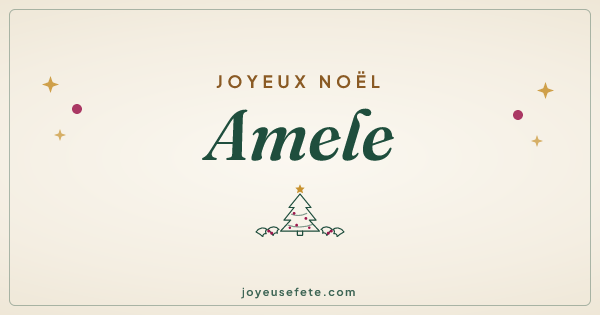 Image « Joyeux Noël Amele » au format large