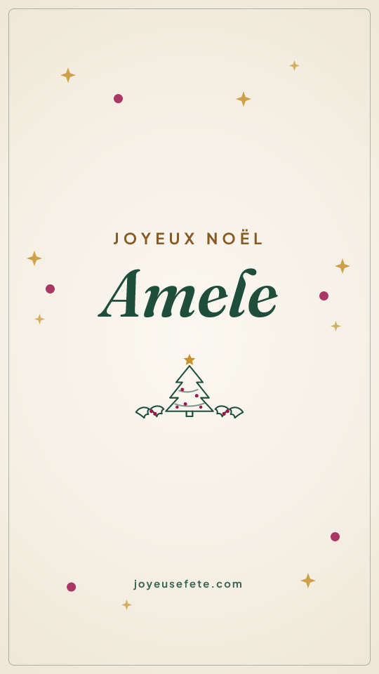 Image « Joyeux Noël Amele » au format story