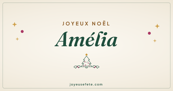 Image « Joyeux Noël Amélia » au format large