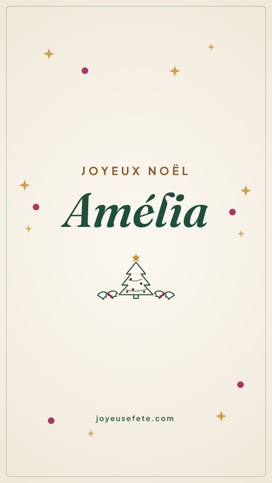 Image « Joyeux Noël Amélia » au format story