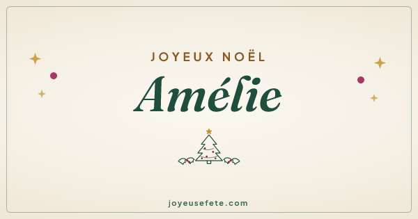 Image « Joyeux Noël Amélie » au format large