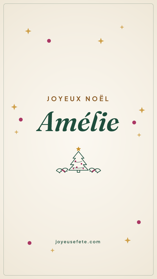Image « Joyeux Noël Amélie » au format story
