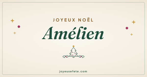 Image « Joyeux Noël Amélien » au format large