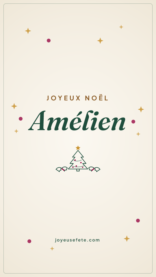 Image « Joyeux Noël Amélien » au format story